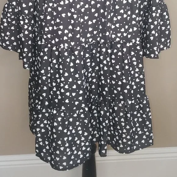 NWOT Quicao Baby Doll Drop Waist Lined Dress - Picture 7 of 8